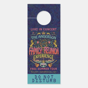 Affichette De Porte Family Reunion Band Retro les années 70 Concert No