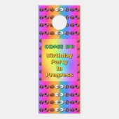 Affichette De Porte Fête Coeur C'est un joyeux anniversaire (Devant)