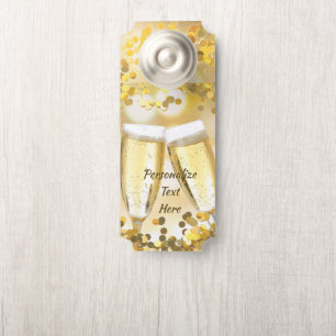 Affichette De Porte Fête des Lunettes de Champagne Salle nouvellement
