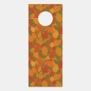 Affichette De Porte Feuilles à motif automnal classique