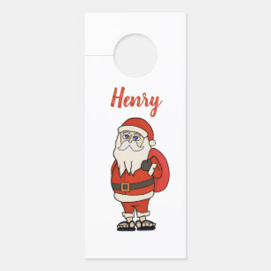 Affichette De Porte Flèches de Noël du Père Noël sur mesure