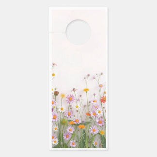 Affichette de porte Fleur sauvage Pastel - Élégant