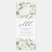Affichette De Porte Fleurs blanches luxuriantes Mariage Bienvenue/Ne p (Dos)