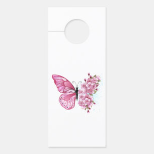 Affichette De Porte Flower Butterfly