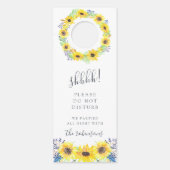 Affichette De Porte Flowfields Mariage Bienvenue/Ne pas déranger (Devant)