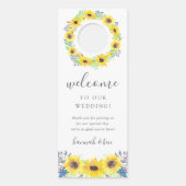 Affichette De Porte Flowfields Mariage Bienvenue/Ne pas déranger (Dos)