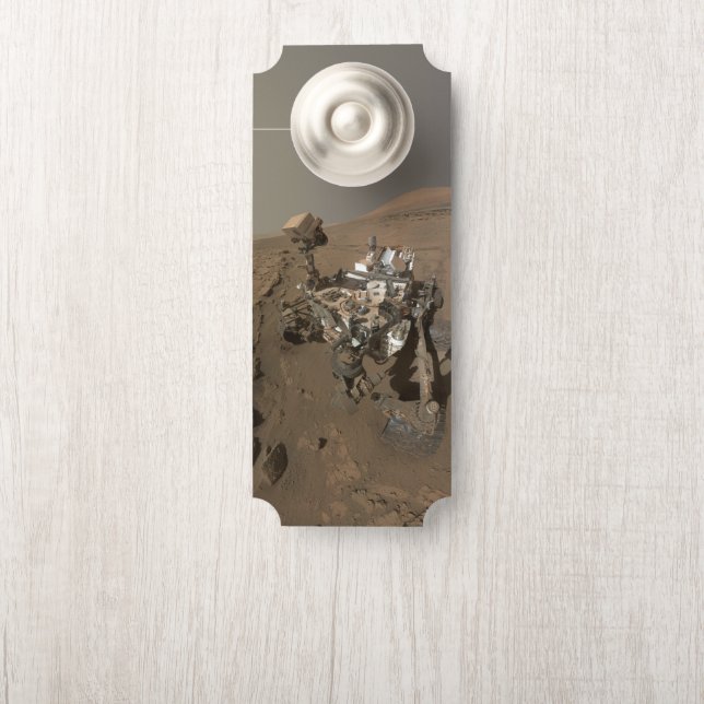 Affichette De Porte Forage Mars Curiosity Red Martian Paysage (Sur le bouton)