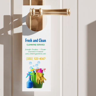 Affichette De Porte Fournitures de service de nettoyage Entretien du m