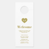 Affichette De Porte Gold Retro Bold Typographie Ne Disturb Pas Mariage (Dos)