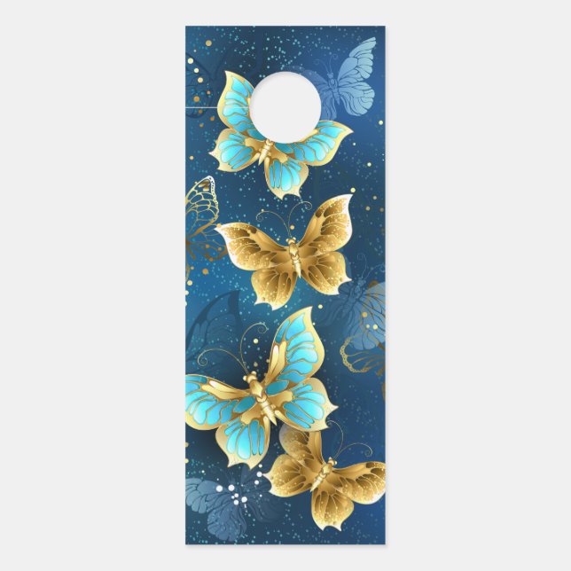 Affichette De Porte Golden butterflies (Devant)