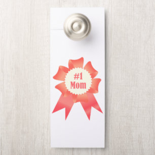 Affichette De Porte Gratitude Numéro Une maman lauréat du prix ruban