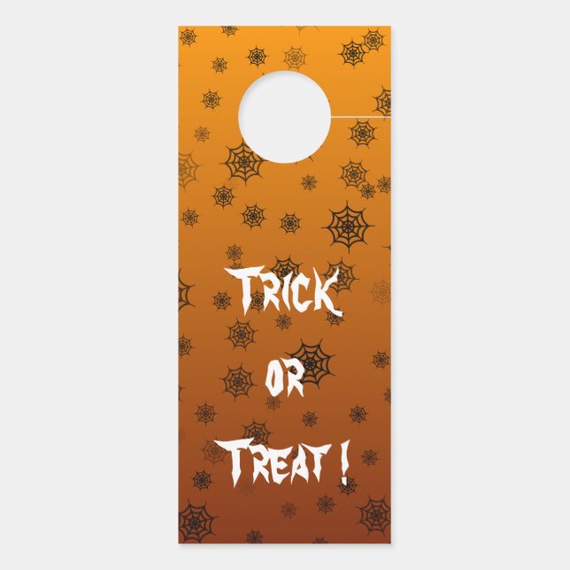 Affichette De Porte Halloween Spider Web (Dos)