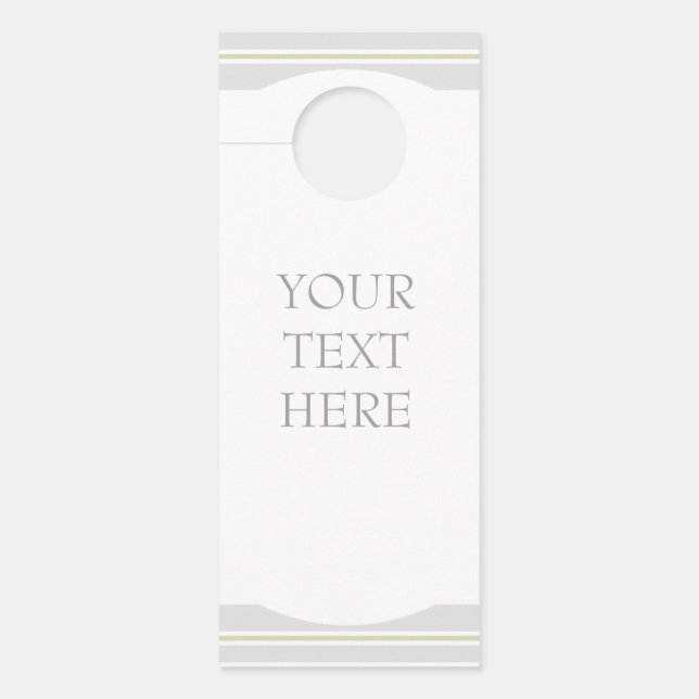 Affichette De Porte HAMbWG - Message du bouton de porte - N'importe qu (Devant)