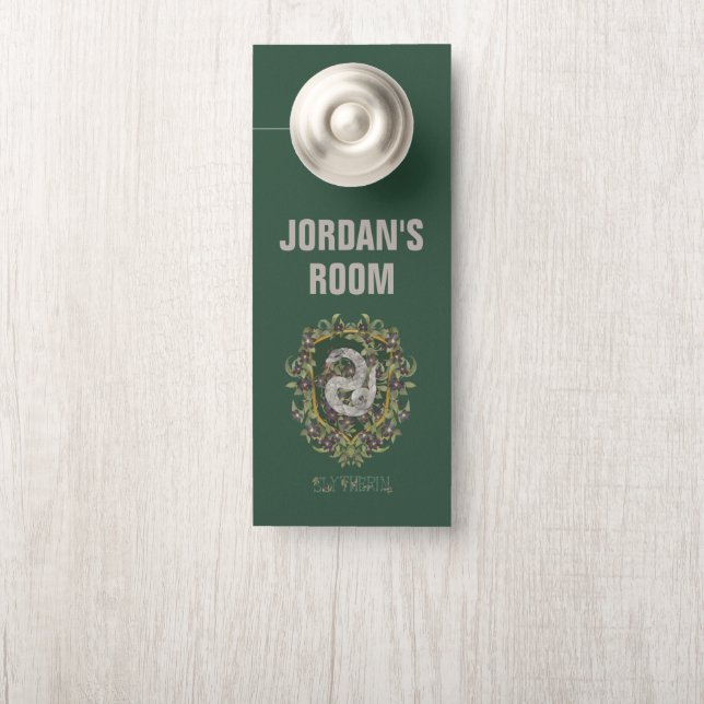 Affichette De Porte HARRY POTTER™ | Blason SLYTHERIN™ (Sur le bouton)