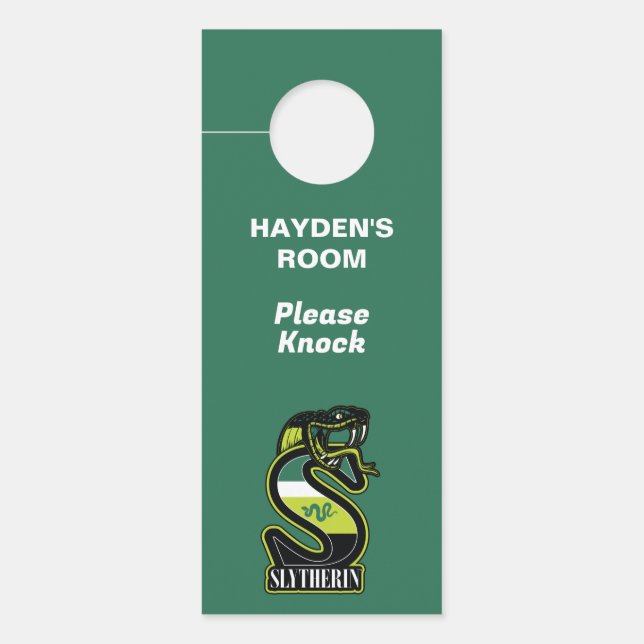 Affichette De Porte HARRY POTTER™ | SLYTHERIN™ Badge sportif (Devant)
