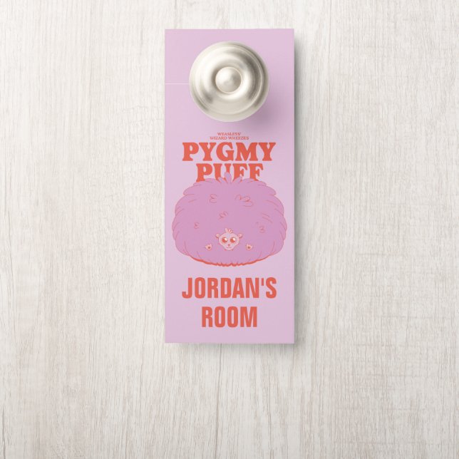 Affichette De Porte HARRY POTTER™ | Weasley's Wizard Pygmy Puff (Sur le bouton)