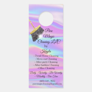 Affichette De Porte Holographe de cleaning cleaning