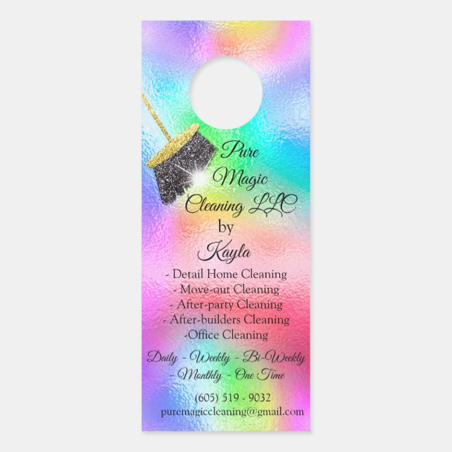 Affichette De Porte Holographe Gold (Devant)