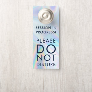 Affichette De Porte Holographique moderne en gras ne dérangez pas