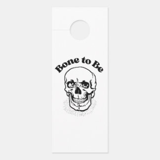 Affichette De Porte Humour de jeu de mots sur les os et le crâne