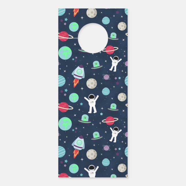 Affichette De Porte Illustration du Motif spatial (Devant)