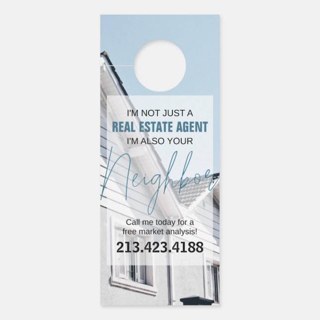 Affichette de porte immobilier (Devant)