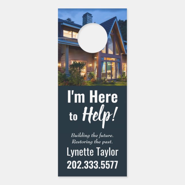 Affichette de porte immobilier (Devant)