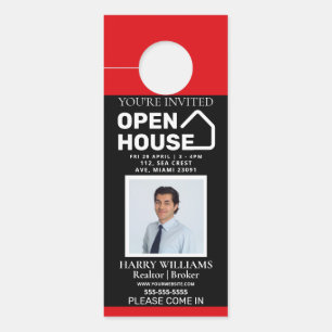Affichette de porte immobilier de luxe Open Hous