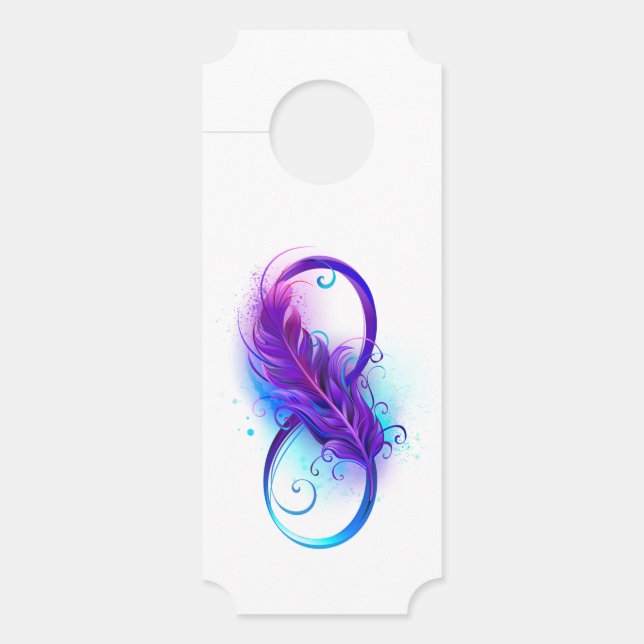 Affichette De Porte Infinity with purple feather (Devant)