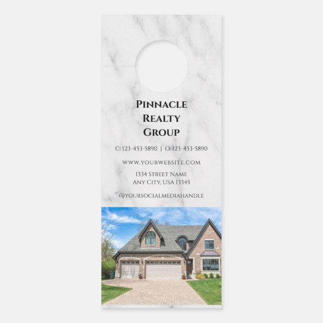 Affichette De Porte Invitation à la Journée Portes Ouvertes Immobilier (Devant)