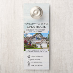 Affichette De Porte Invitation à une maison ouverte Agriculture immobi
