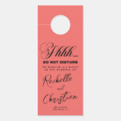 Affichette De Porte Invité du Mariage de calligraphie de script minima (Devant)