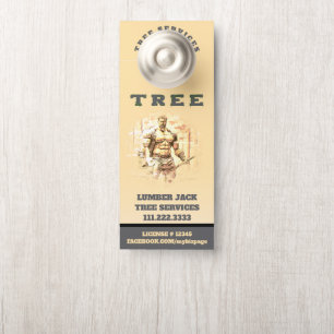 Affichette De Porte *~* Jaune Jack TREE Tree Services Porte QR