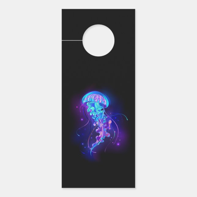 Affichette De Porte Jellyfish éclatante couleur (Devant)