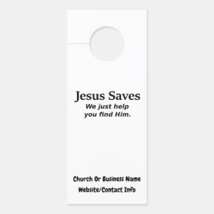 Affichette De Porte Jésus Saves - Nous Vous Aidons À Le Trouver
