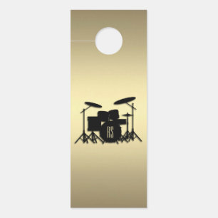 Affichette De Porte Jeu de tambour monogramme or