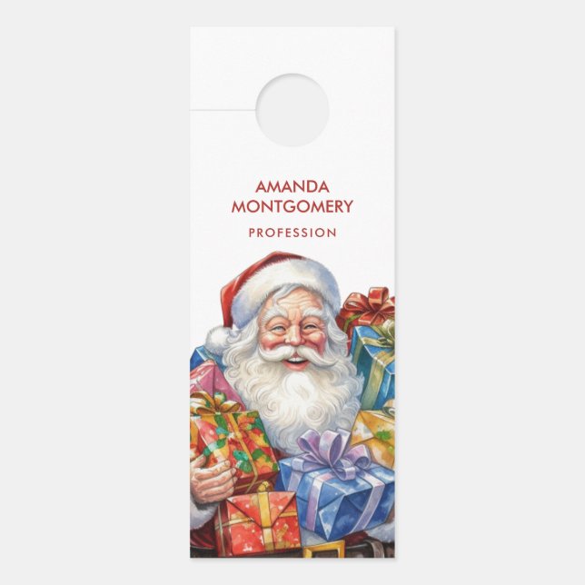 Affichette De Porte Jolly Santa Claus Classic Noël Affaires (Devant)