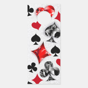 Affichette De Porte Joueur de poker Joueur de cartes de jouer costumes