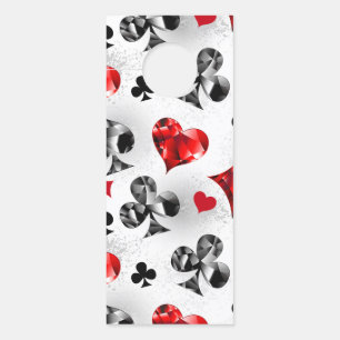 Affichette De Porte Joueur de poker Joueur de cartes de jouer costumes