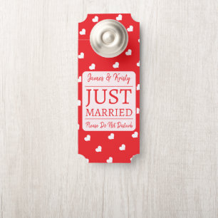 Affichette De Porte Joyeuse Saint-Valentin Moderne Motif d'Amour