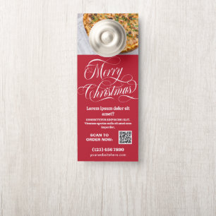 Affichette De Porte Joyeux Noël QR Code Photo Petite Entreprise Promo