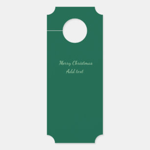 Affichette De Porte Joyeux Noël vert plaine solo arrière - plan vacanc