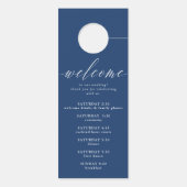 Affichette De Porte La calligraphie en bleu blanc ne dérange pas le Ma (Dos)