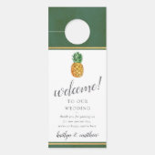 Affichette De Porte La collection de Mariages d'ananas tropicaux (Devant)