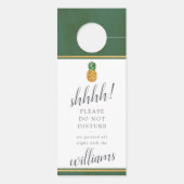 Affichette De Porte La collection de Mariages d'ananas tropicaux (Dos)