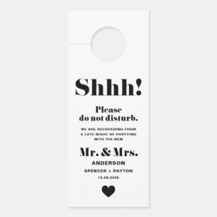 Affichette De Porte La typographie en gras rétro noir ne dérange pas l