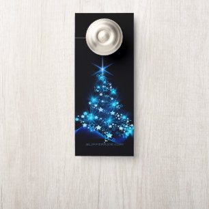 Affichette De Porte l'arbre de Noël stylisé et lumineux de SlipperyJoe
