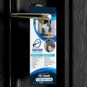 Affichette De Porte Lave-vaisselle à pression bleue