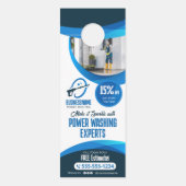 Affichette De Porte Lave-vaisselle à pression bleue (Devant)