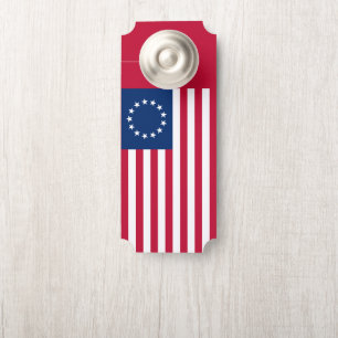 Affichette De Porte Le Cercle d'étoiles, Drapeau américain par Betsy R